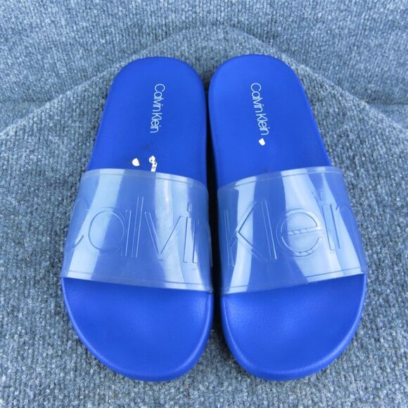 Calvin Klein CMAKRON Men Slide Sandals Size 9 Medium Clear Synthetic Slip On - Picture 3 of 9